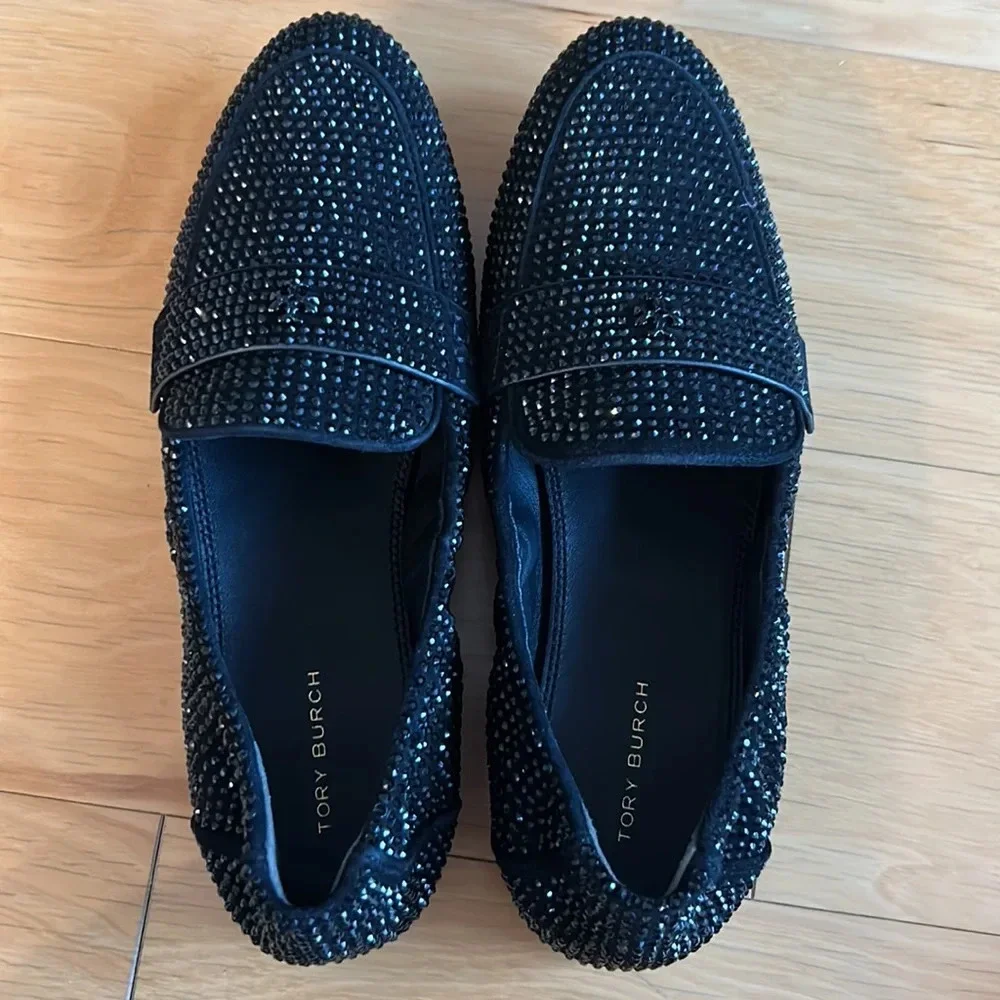 Tory Burch crystal embellished loafers